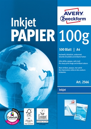 A4 Papel para impresora de inyección de tinta Avery 100 g/m² - paquete de 500 hojas